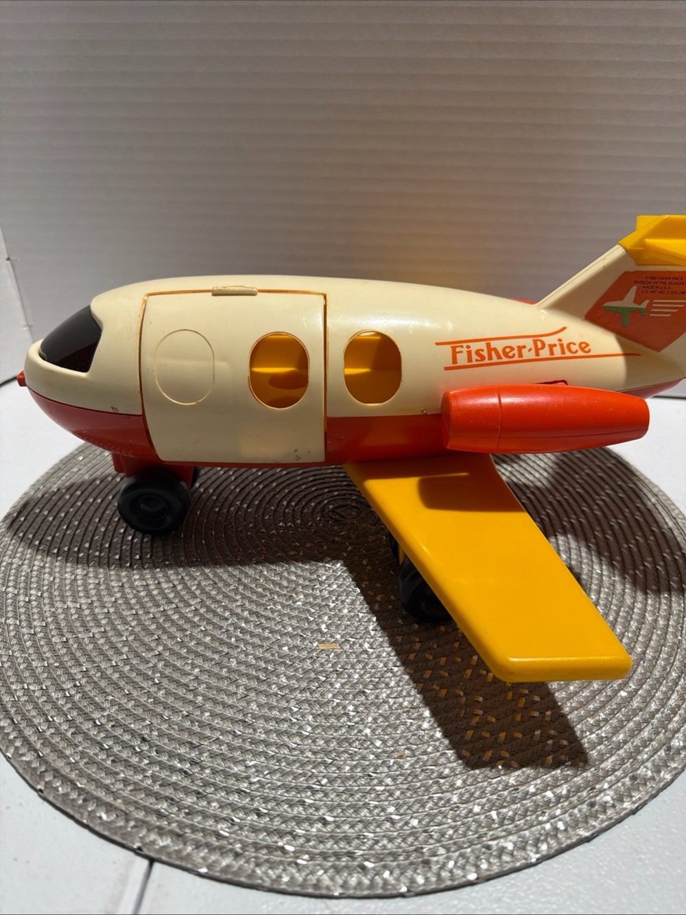 Fisher-Price Yellow & Cream Toy Airplane for Kids